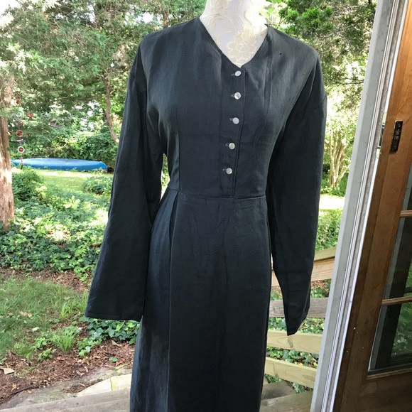 NWOT Krista Larson Flax Linen Dress One Size - Picture 2 of 8